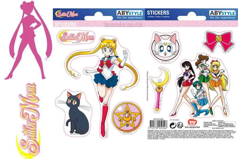 sailor moon stickers set