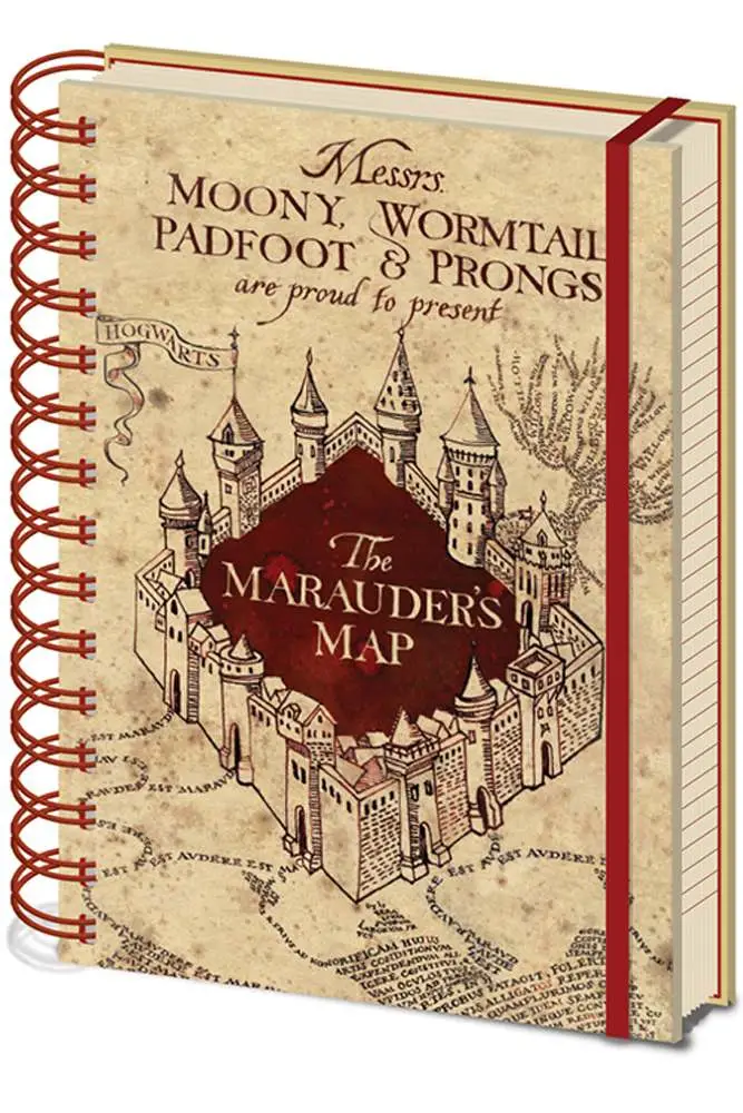 harry potter marauder map notebook