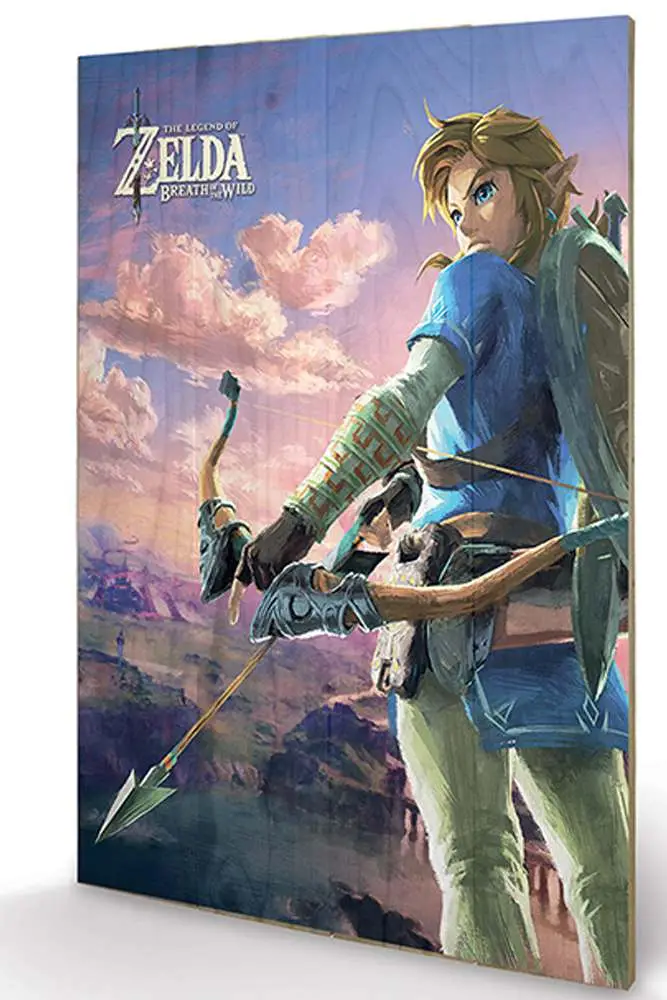 leg of zelda botw landscape wood print