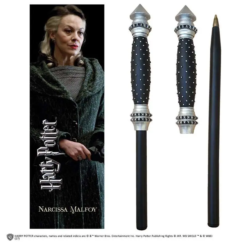 hp narcissa wand pen and bookmark