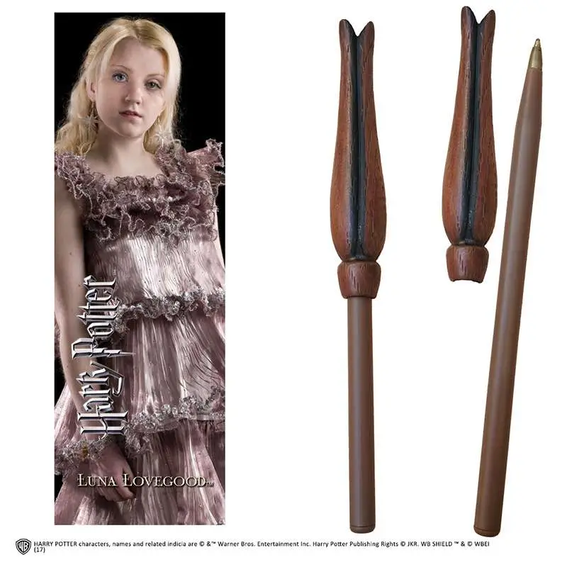 hp luna lovegood wand pen and bookmark