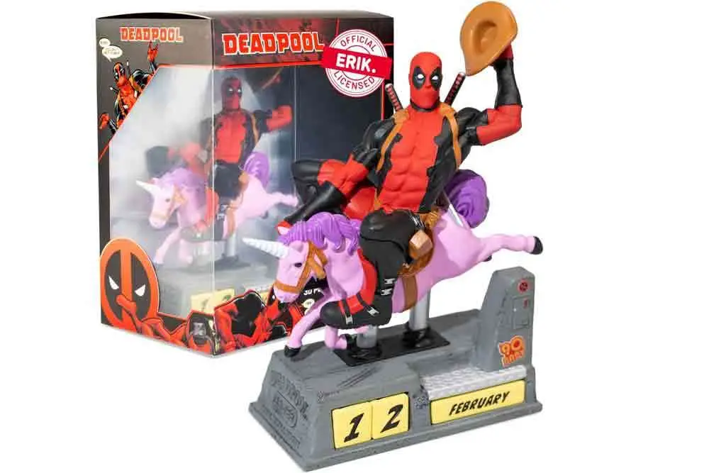 marvel deadpool 3d perpetual calendar
