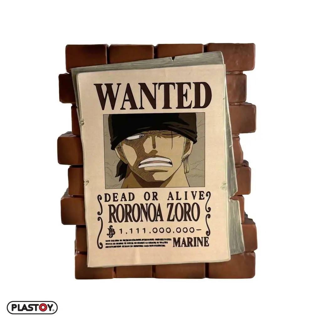 one piece poster wanted zoro money box