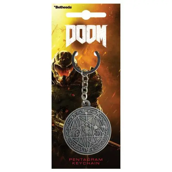 doom pentagram keychain