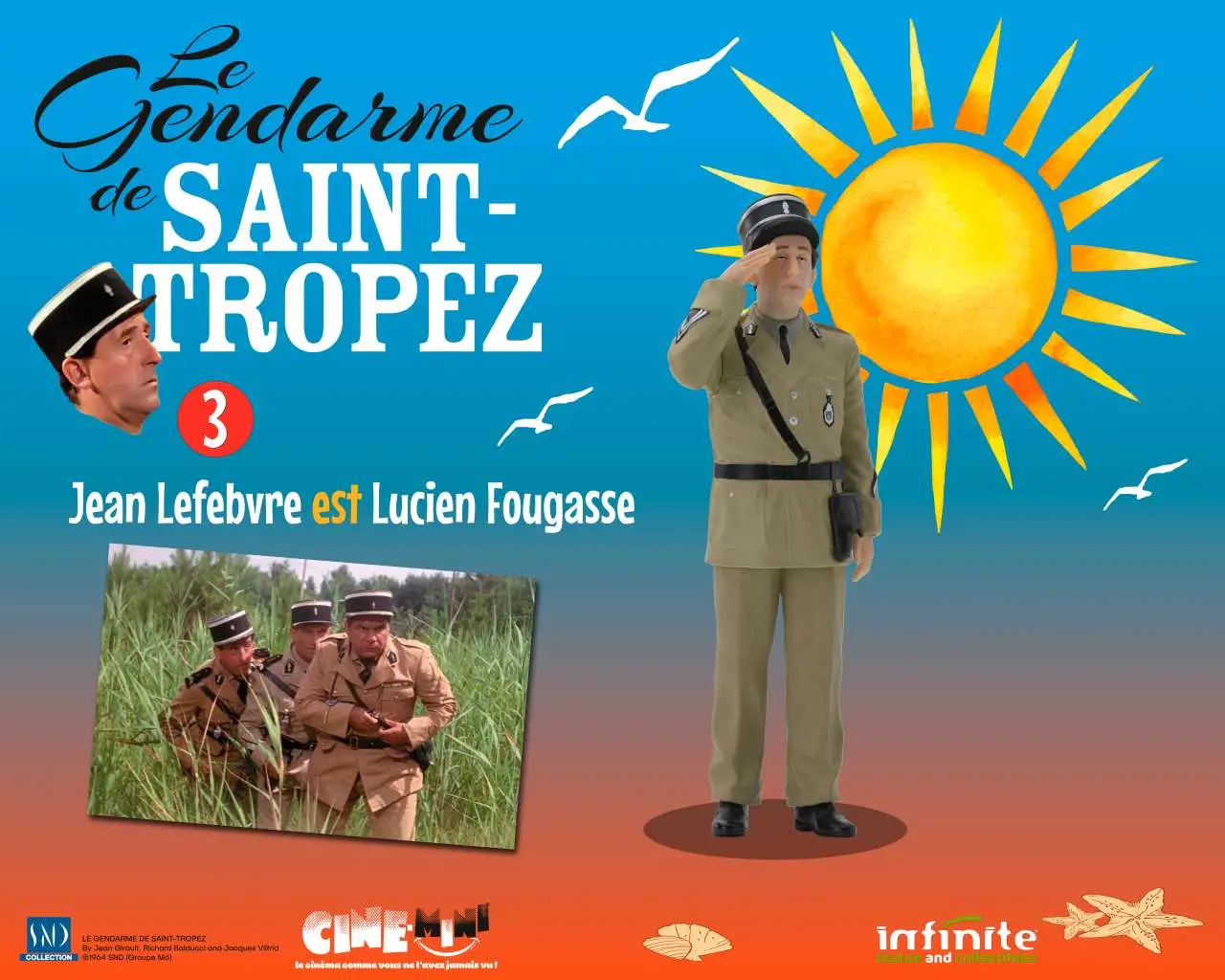 le gendarme de saint-tropez #3 jean lefebvre est lucien fougasse cine-mini pvc