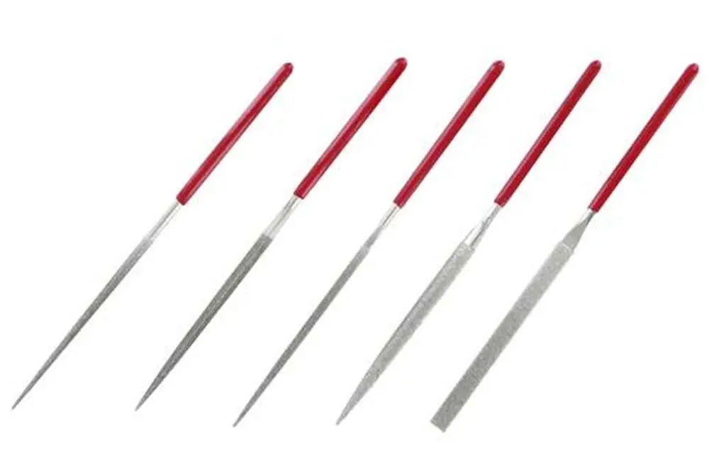 set of 5 diamond needle files