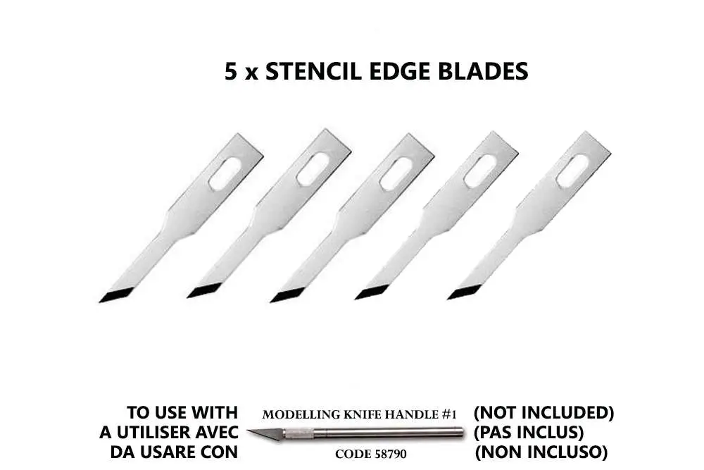 stencil edge blades (5) for no.1 handle