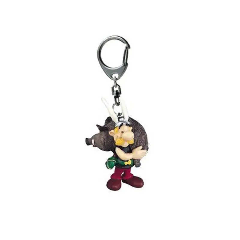 asterix with boar keychain