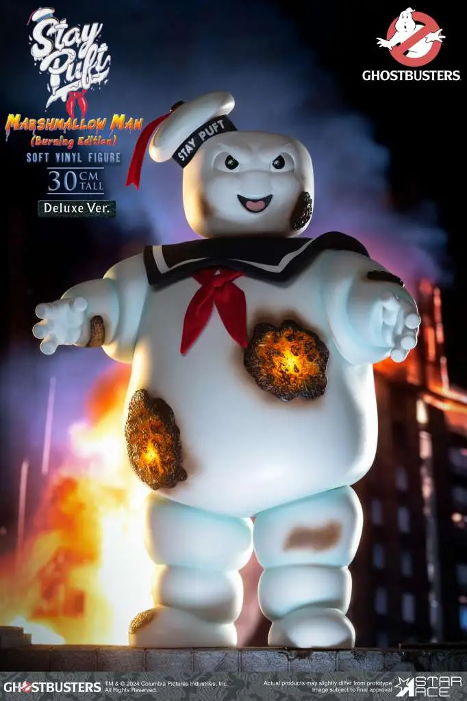 ghostbusters stay puft marshmallow man burning deluxe edition af
