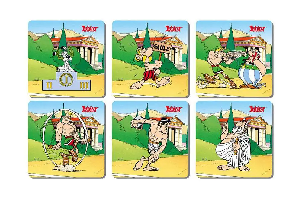 asterix olympic games 6 coasters set