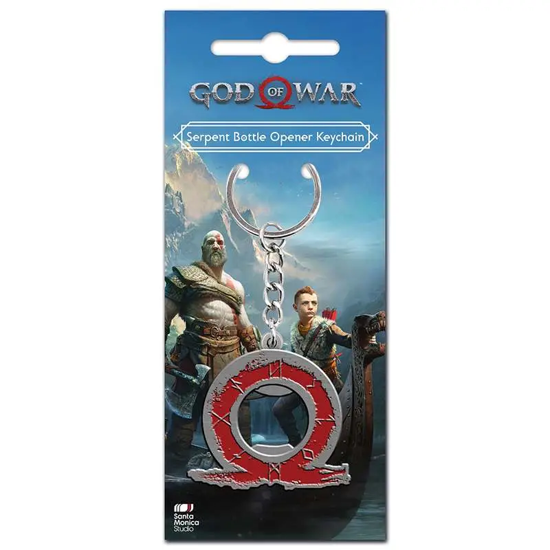 god of war serpent logo keychain