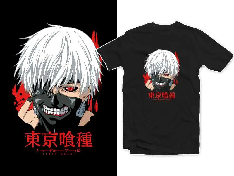 t/s tokyo ghoul kakugan black man - l