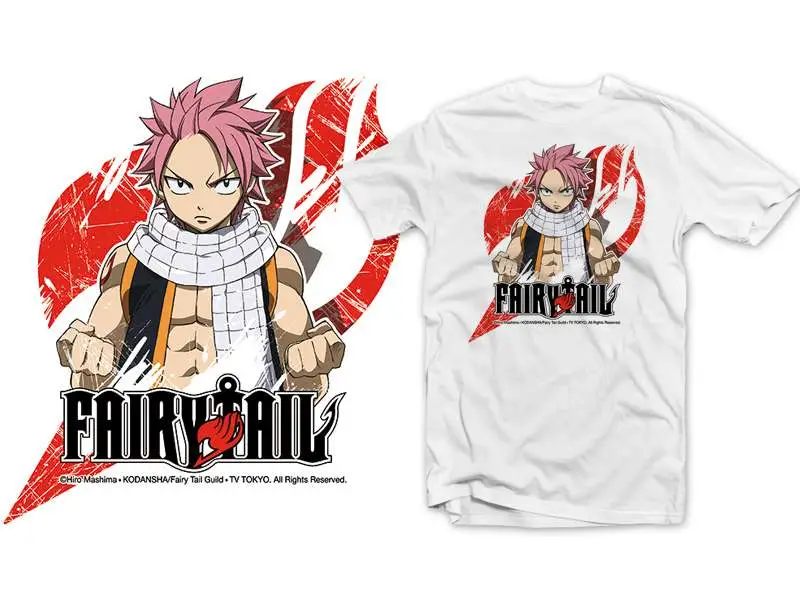 t/s fairy tail dragon son white man - m