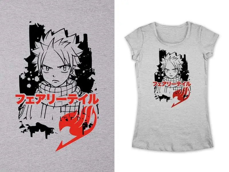 t/s fairy tail natsu dragnir grey woman - l