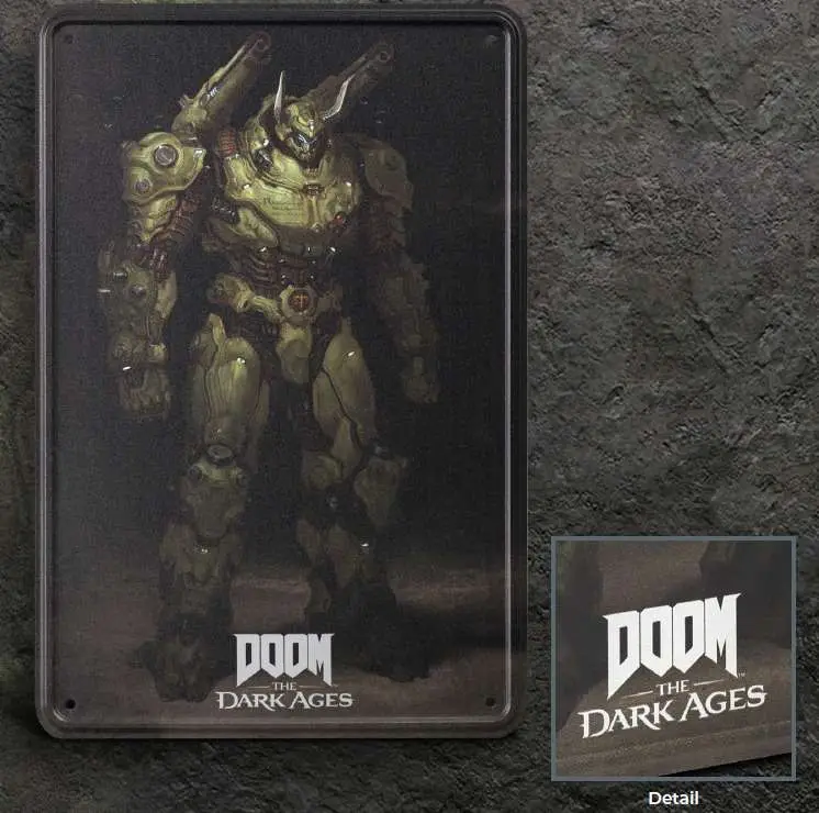 doom the dark ages metal sign atlan