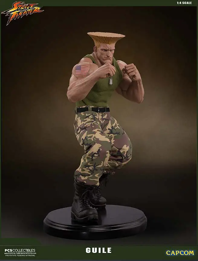 street fighter guile 1/4 mixed media st