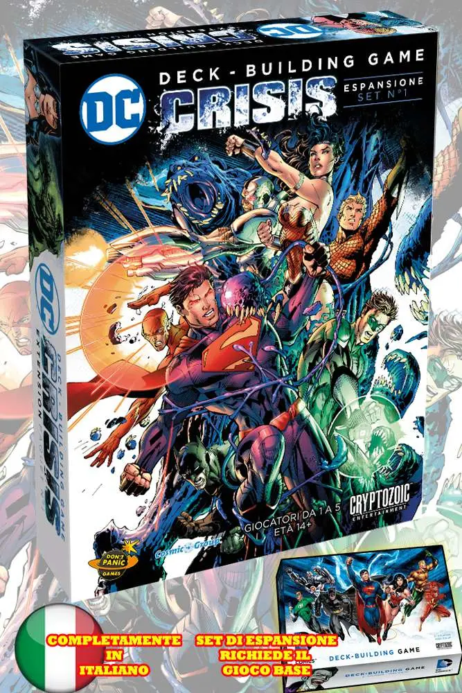 dc deck building game crisis exp set ita
