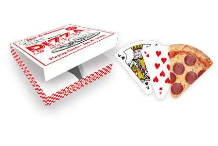 pizza playing cards