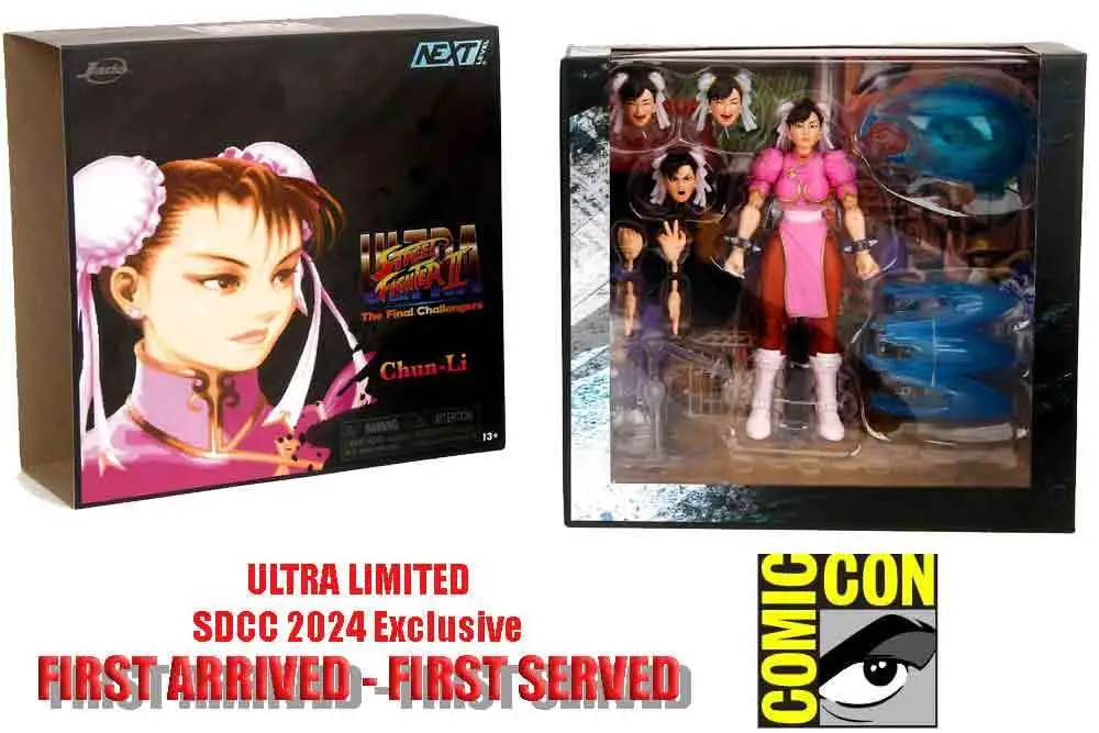 street fighter 2 chun-li pink dress - sdcc de luxe action figure scale 1:12