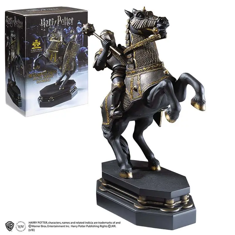 hp wizard chess knight black bookend
