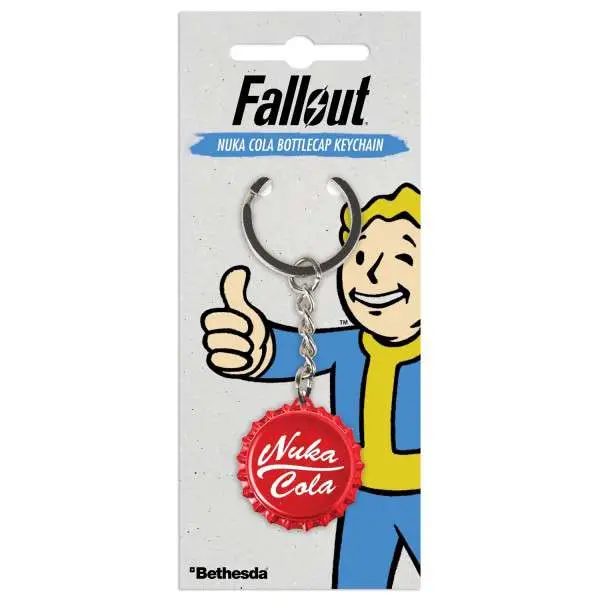 fallout nuka cola bottlecap keychain