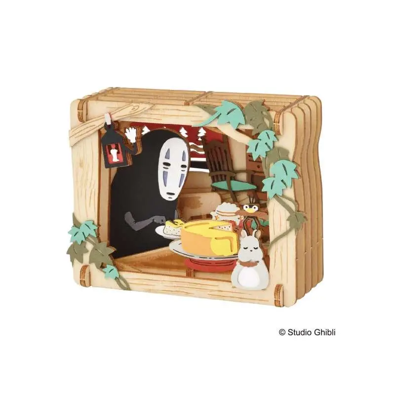 spirited away no face’s dessert wood style paper theater