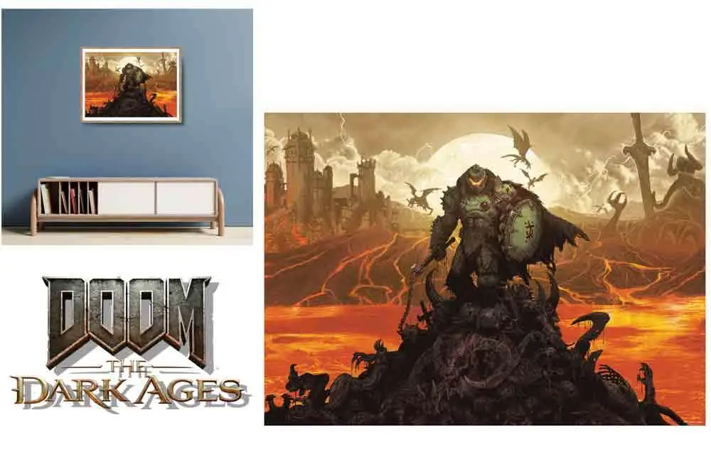 doom: the dark ages limited edition a3 art print