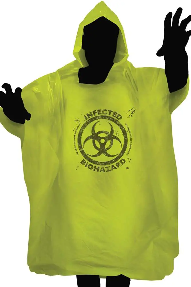 zombie biohazard rain poncho