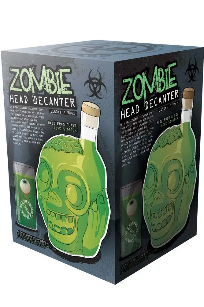 zombie head drink decanter