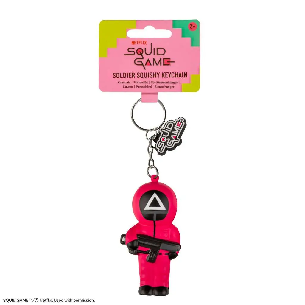 squid game soldier squishy keychain
